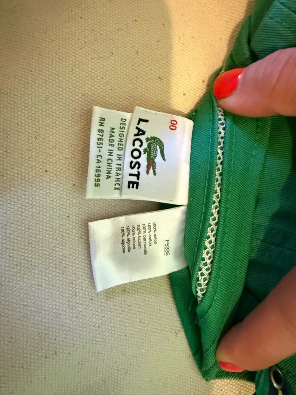 Lacoste Green Logo Embroidered Crocodile Cap - Picture 4 of 4